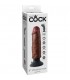 KING COCK PENE REALiSTICO VIBRADOR 15 CM MARRoN