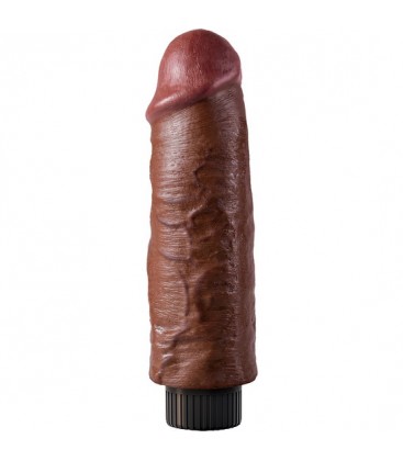 KING COCK PENE REALiSTICO VIBRADOR 15 CM MARRoN