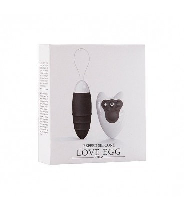 LOVE EGG BALA 7 VELOCIDADES SILICONA NEGRO