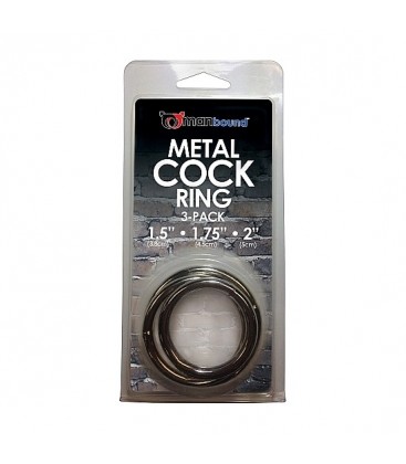 KIT DE 3 ANILLOS PARA EL PENE DE METAL