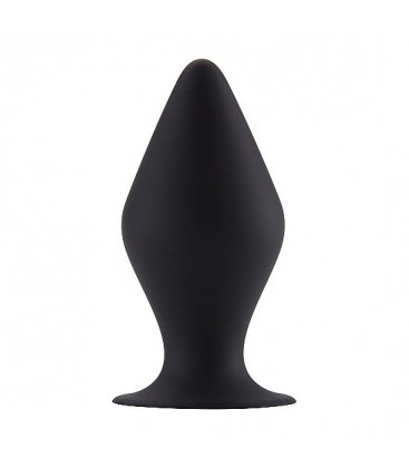 PLUG SILICONA CON BASE DE SUCCIoN GRANDE NEGRO