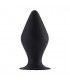PLUG SILICONA CON BASE DE SUCCIoN GRANDE NEGRO
