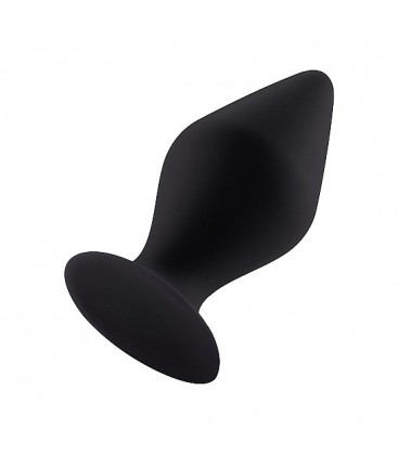 PLUG SILICONA CON BASE DE SUCCIoN GRANDE NEGRO