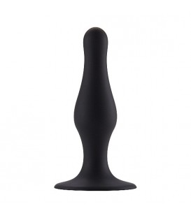 PLUG ANAL CON BASE SUCCIÓN - TALLA L - NEGRO