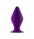 PLUG SILICONA CON BASE SUCCIoN MEDIANO MORADO