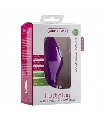 PLUG SILICONA CON BASE SUCCIoN PEQUENO MORADO