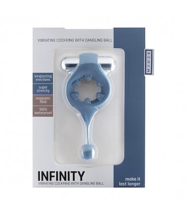 INFINITY ANILLO VIBRADOR CON COLGANTE AZUL