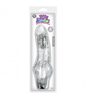 VIBRADOR MASAJEADOR 23 CM TRANSPARENTE