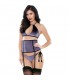 CONJUNTO VIOLET SUJETADOR HALTER CINTURILLA Y TANGA