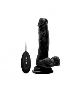 REAL ROCK PENE VIBRADOR 18CM NEGRO