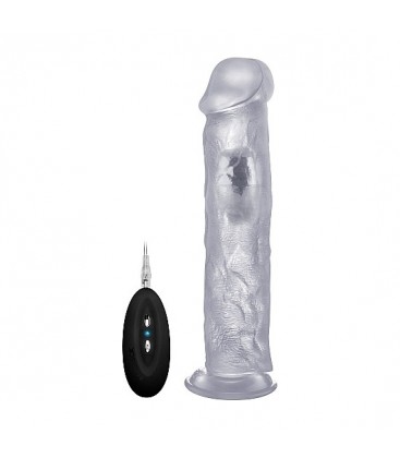 REAL ROCK PENE VIBRADOR 275 CM TRANSPARENTE