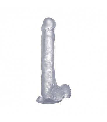 REALROCK PENE REALiSTICO CON ESCROTO 20 CM TRANSPARENTE