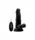 REALROCK PENE VIBRADOR CON ESCROTO 15 CM NEGRO