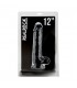 REALROCK PENE REALiSTICO CON ESCROTO 285 CM NEGRO