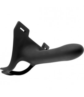 ZORO PENE SILICONA 14 CM CON ARNÉS NEGRO