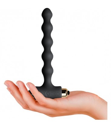 PETITE SENSATIONS PEARLS PLUG VIBRADOR NEGRO