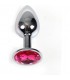 PLUG ANAL METAL MEDIANO FUCSIA CON BOLSA