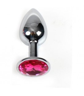 PLUG ANAL METAL PEQUEÑO FUCSIA CON BOLSA