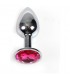 PLUG ANAL METAL PEQUENO FUCSIA CON BOLSA