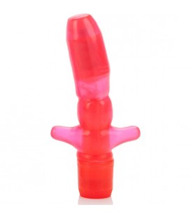 VIBRADOR ANAL FORMA T - ROSA