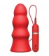 PLUG VIBRADOR DE SILICONA 19 CM ROJO