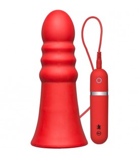 PLUG VIBRADOR DE SILICONA 20 CM ROJO