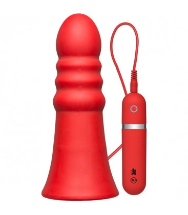 PLUG VIBRADOR DE SILICONA 20 CM ROJO