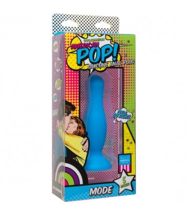 AMERICAN POP DILDO SILICONA 11 CM AZUL