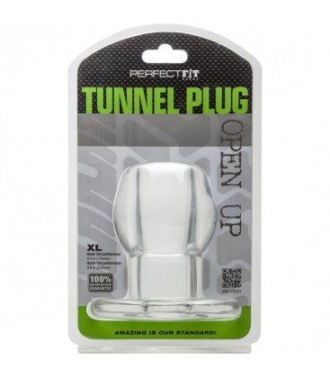 PERFECT FIT PLUG TUNNEL SILICONA TRANSPARENTE XL