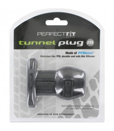 PERFECT FIT PLUG TUNNEL SILICONA NEGRO M