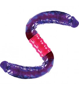 PENE DOBLE Y FLEXIBLE CON VIBRACIÓN MORADO