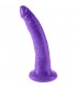 DILDO 19 CM DELGADO MORADO