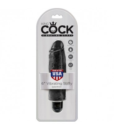 KING COCK 6 VIBR STIFFY NEGRO