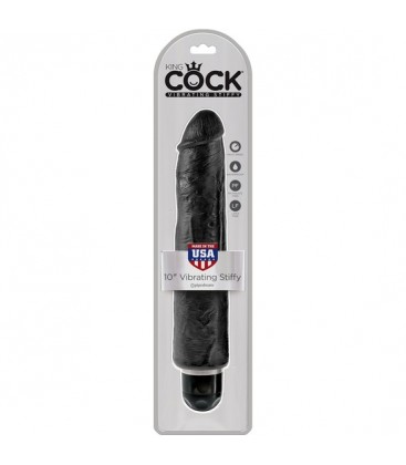 KING COCK 10 VIBRADOR STIFFY NEGRO