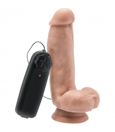 PENE VIBRADOR CON TESTICULOS 15CM