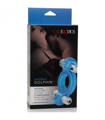 DOUBLE DOLPHIN ANILLO VIBRADOR AZUL