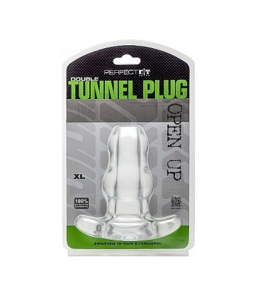 DOUBLE TUNNEL PLUG XL TRANSPARENTE