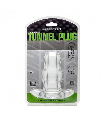 DOUBLE TUNNEL PLUG MEDIANO TRANSPARENTE