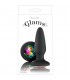 PLUG DE SILICONA CON GEMA NEGRO