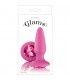 PLUG DE SILICONA CON GEMA ROSA