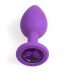 PLUG ANAL SILICONA MORADO S CON PERLA COLOR MORADO