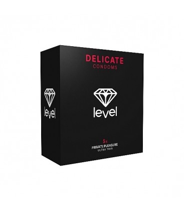 PRESERVATIVOS LEVEL DELICATE CONDOMS 5UDS