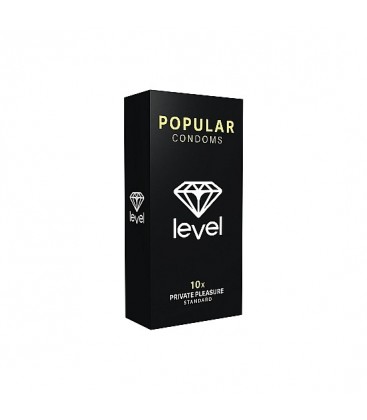 PRESERVATIVOS LEVEL POPULAR CONDOMS 10UDS