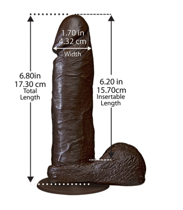 REALISTIC COCK PENE REALISTICO 15 CM NEGRO