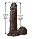 REALISTIC COCK PENE REALISTICO 15 CM NEGRO