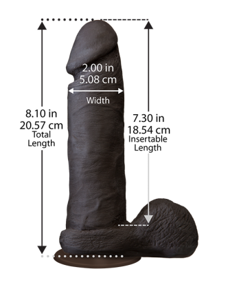 THE REALISTIC PENE REALISTICO UR3 NEGRO 21CM