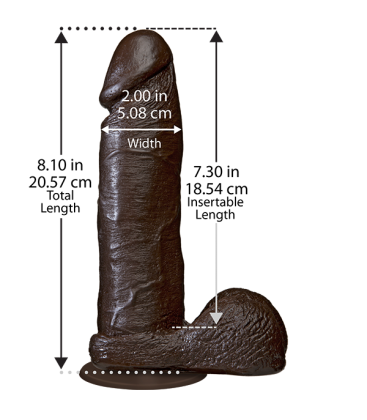 PENE REALISTICO NEGRO 20 CM