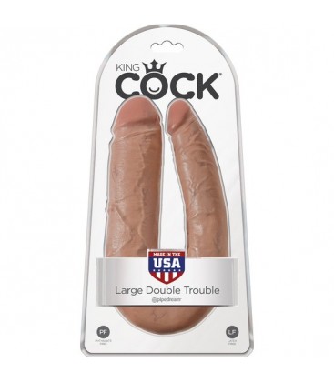 KING COCK PENE DOBLE U 44CM MULATO