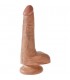 KING COCK PENE REALiSTICO CON TESTiCULOS 15CM MULATO