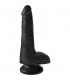 KING COCK PENE REALiSTICO CON TESTiCULOS 15CM NEGRO